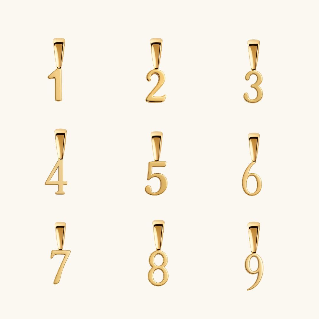 Pendentes NÚMEROS (Dourado)