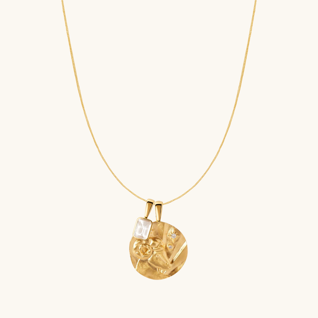 Colar com Símbolo Llum (Pedra + Zodíaco)