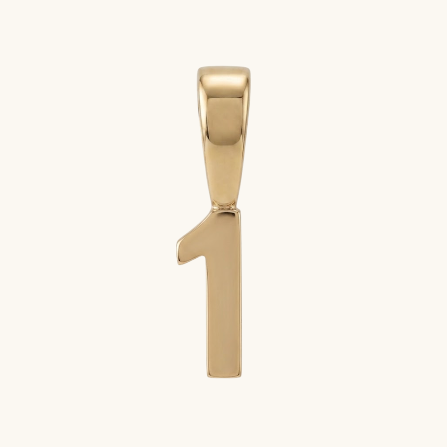 Zahlen-Charms (Gold)