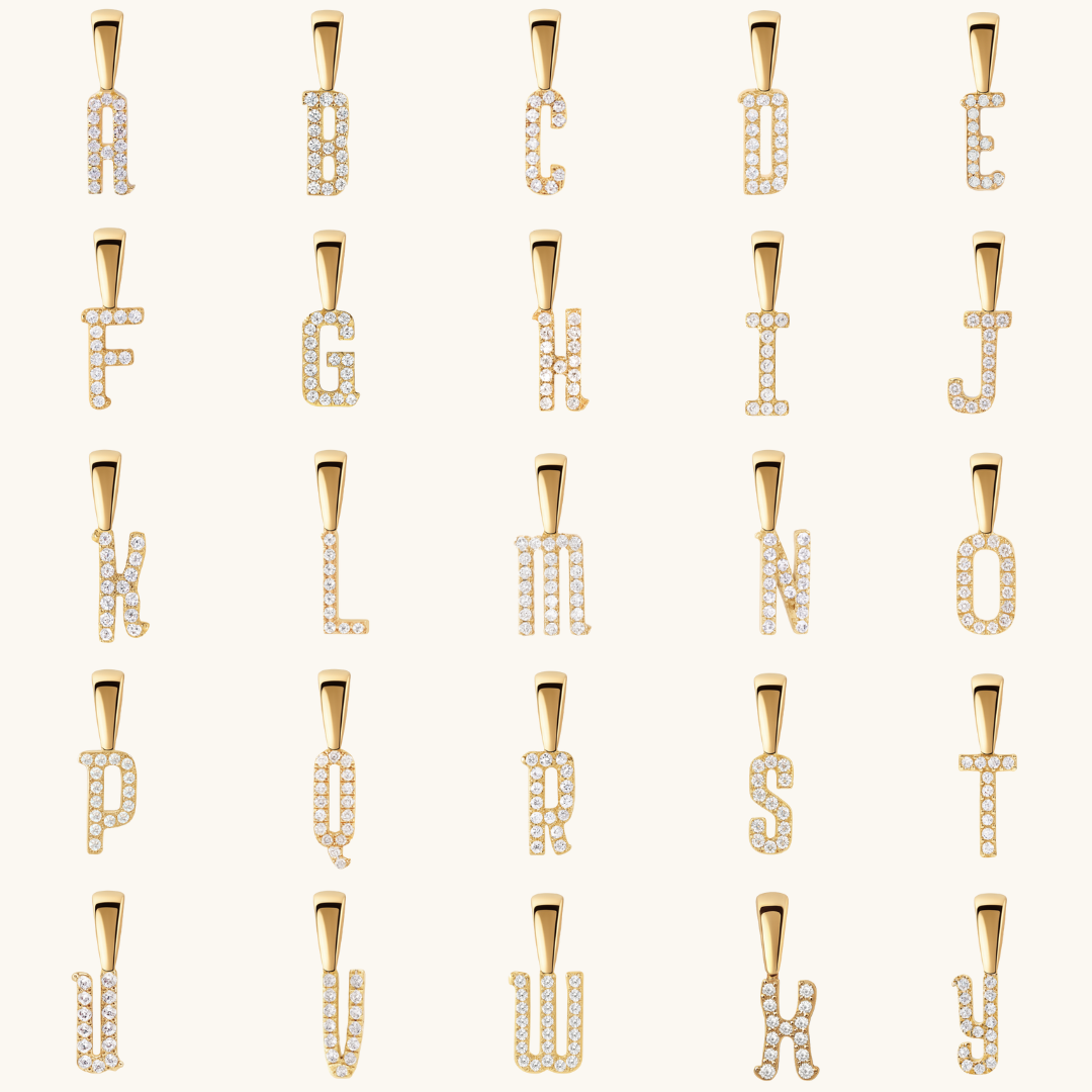 Pendentes de Letras (Dourado)